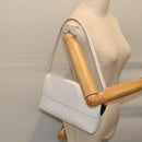 GUCCI Shoulder Bag Leather White 001 1998 1766 Auth 70524-21