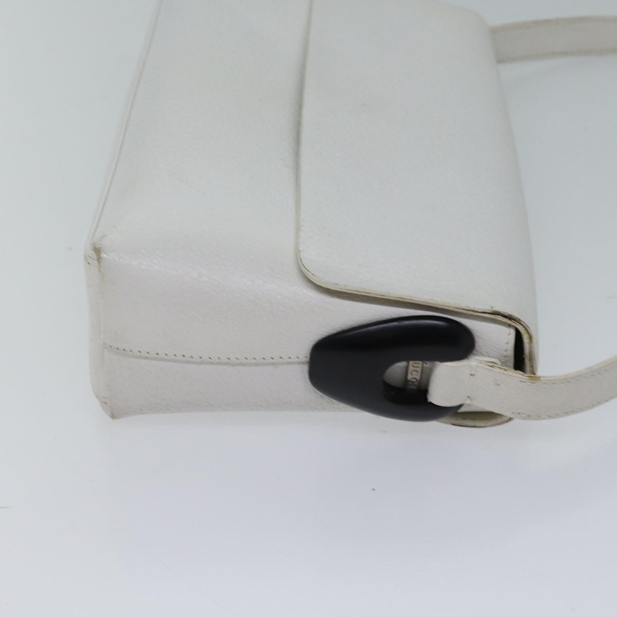 GUCCI Shoulder Bag Leather White 001 1998 1766 Auth 70524