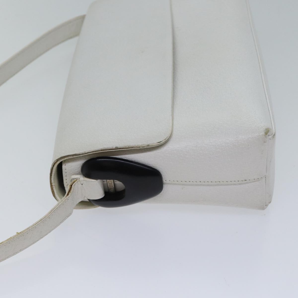 GUCCI Shoulder Bag Leather White 001 1998 1766 Auth 70524