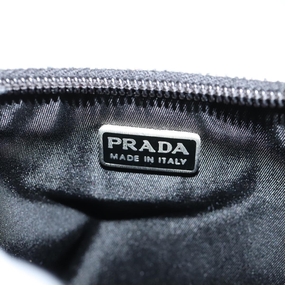 PRADA Hand Bag Canvas Gray Auth 70526