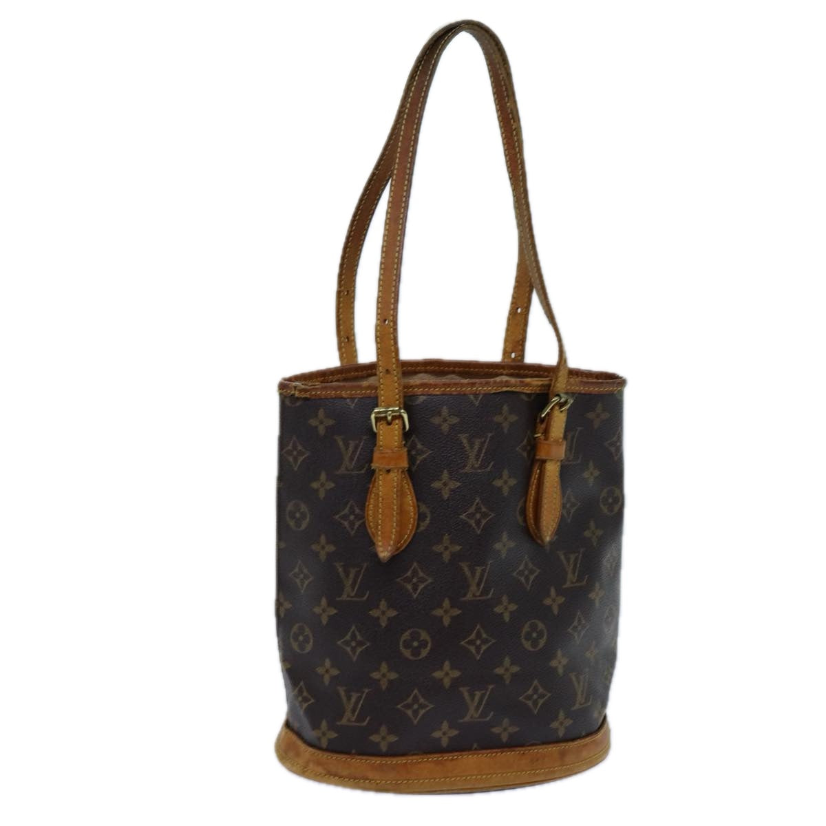 LOUIS VUITTON Monogram Bucket PM Shoulder Bag M42238 LV Auth 70541