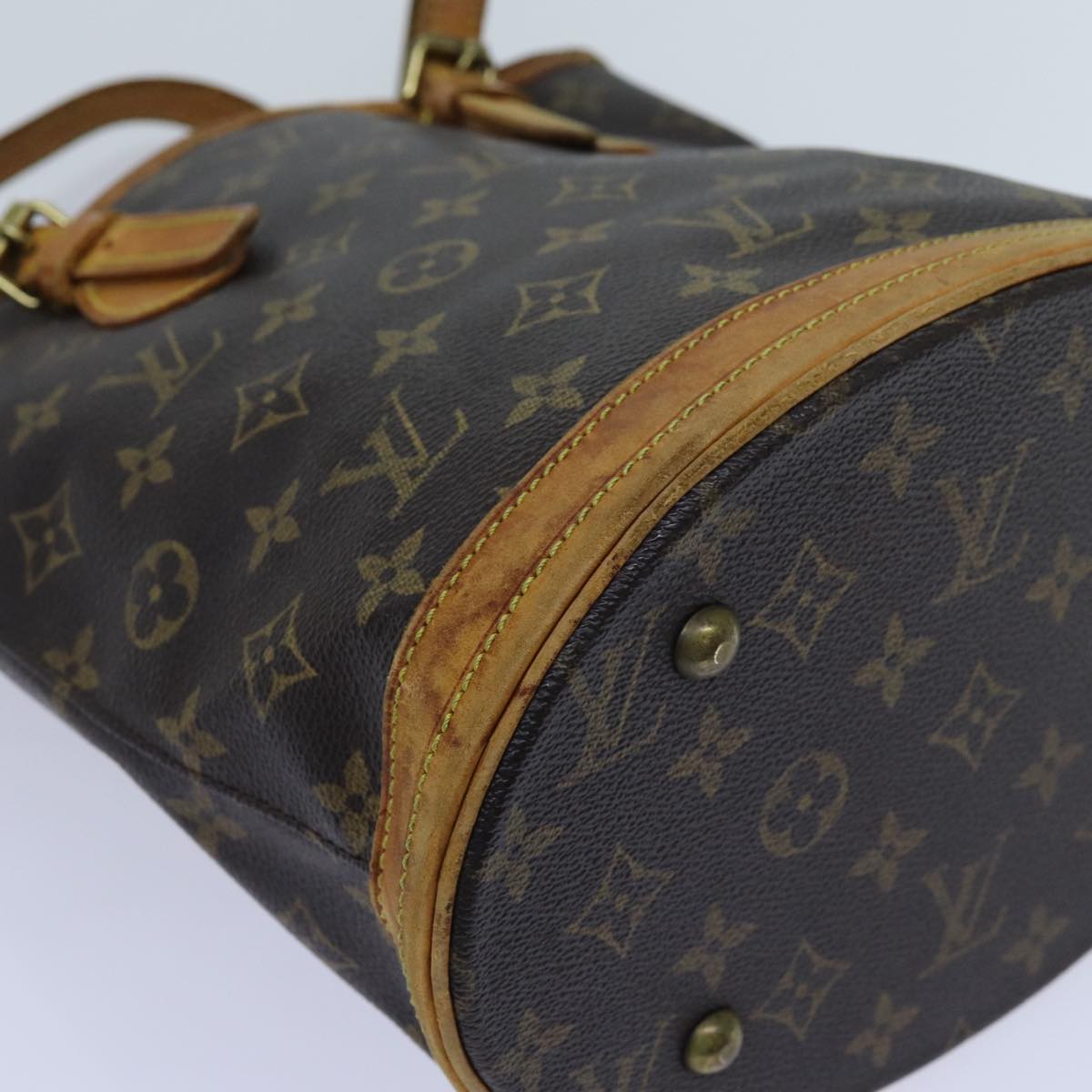 LOUIS VUITTON Monogram Bucket PM Shoulder Bag M42238 LV Auth 70541