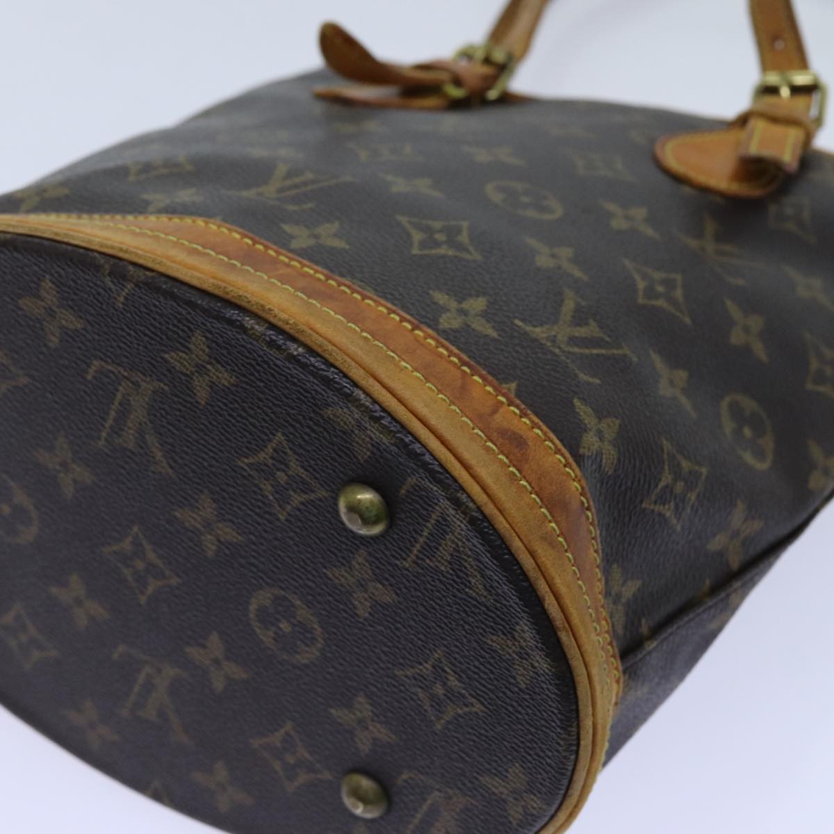 LOUIS VUITTON Monogram Bucket PM Shoulder Bag M42238 LV Auth 70541