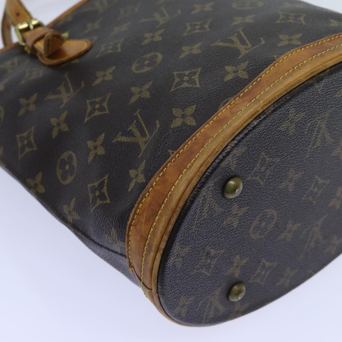 LOUIS VUITTON Monogram Bucket PM Shoulder Bag M42238 LV Auth 70541