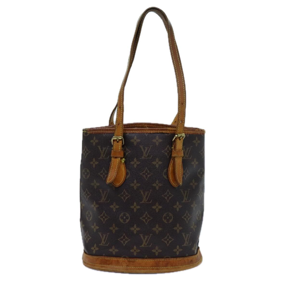 LOUIS VUITTON Monogram Bucket PM Shoulder Bag M42238 LV Auth 70541