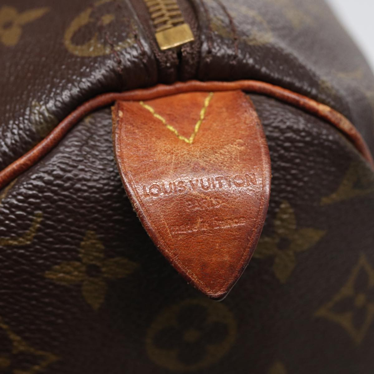 LOUIS VUITTON Monogram Speedy 35 Hand Bag M41524 LV Auth 70559