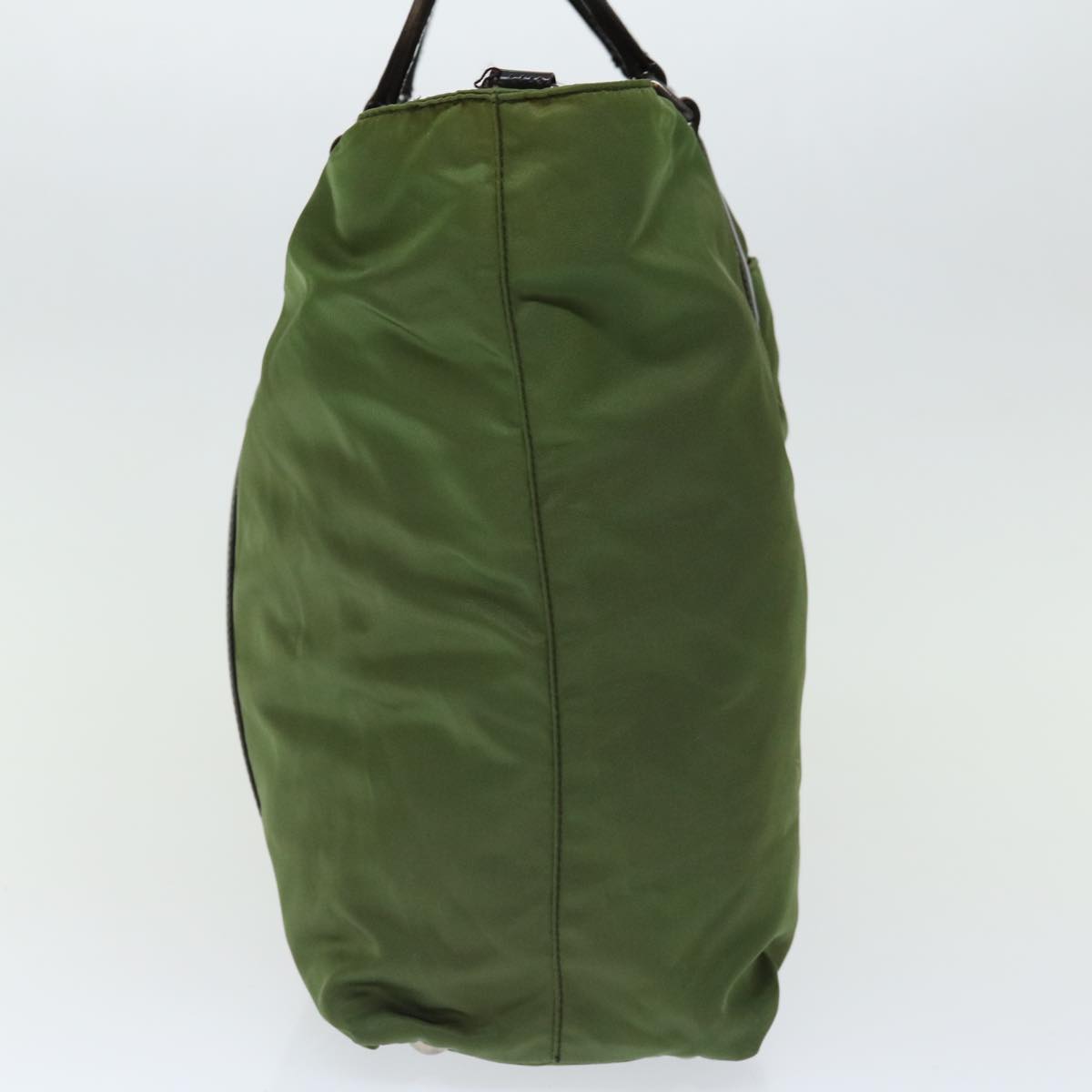 PRADA Hand Bag Nylon Khaki Auth 70584