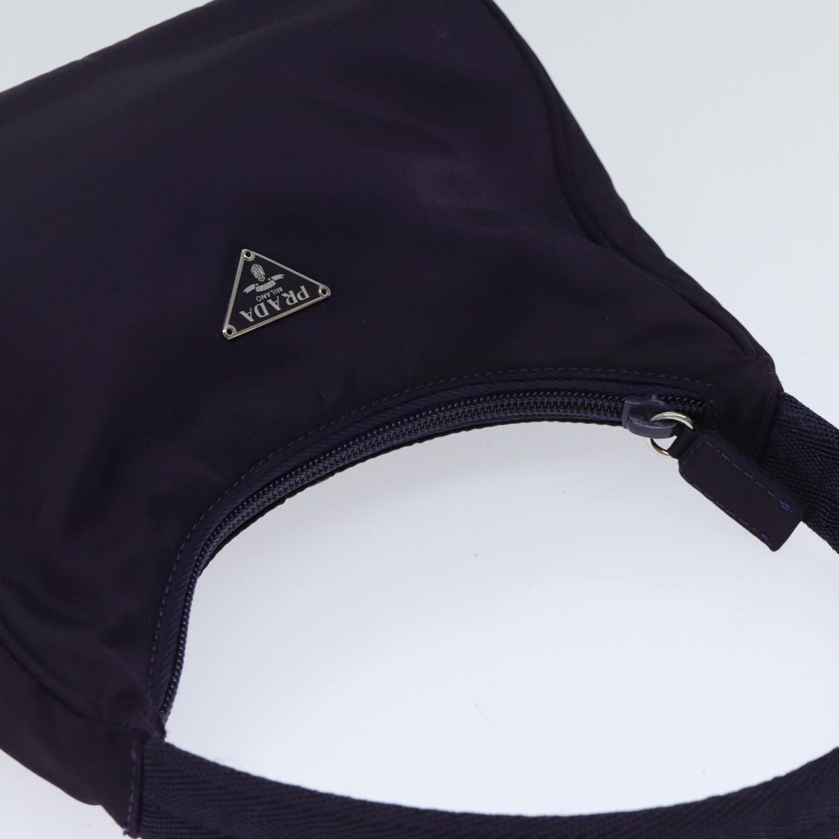 PRADA Hand Bag Nylon Purple Auth 70588