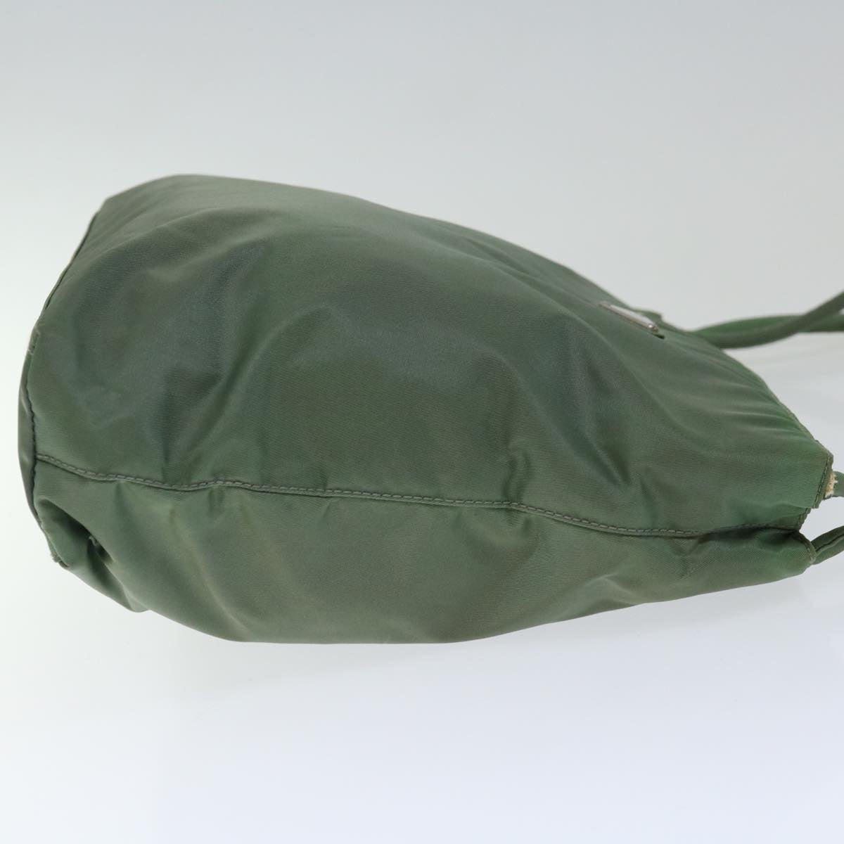 PRADA Hand Bag Nylon Khaki Auth 70592