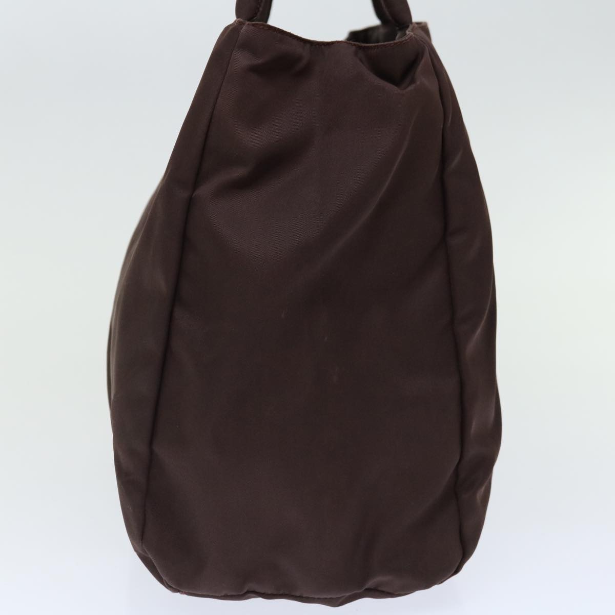 PRADA Hand Bag Nylon Brown Auth 70593