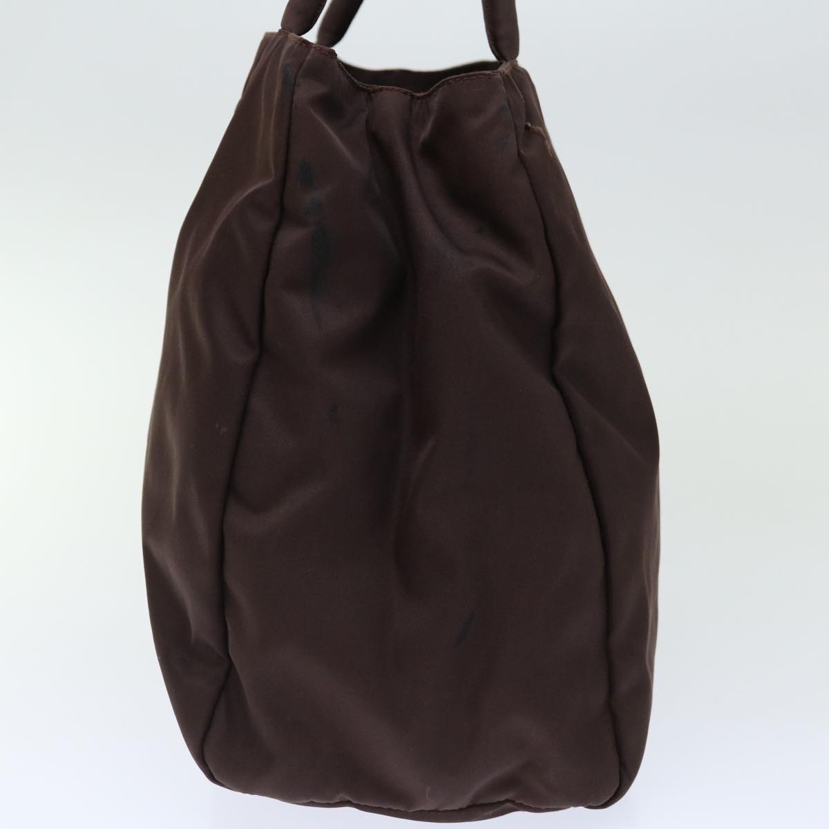PRADA Hand Bag Nylon Brown Auth 70593