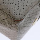 CELINE Hand Bag Leather Gray Auth 70597-9