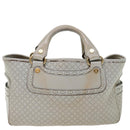 CELINE Hand Bag Leather Gray Auth 70597-13
