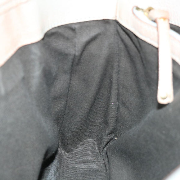 CELINE Hand Bag Leather Gray Auth 70597