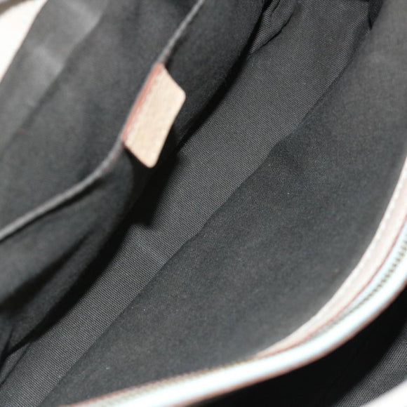 CELINE Hand Bag Leather Gray Auth 70597