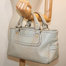CELINE Hand Bag Leather Gray Auth 70597-25