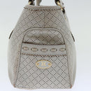 CELINE Hand Bag Leather Gray Auth 70597-3