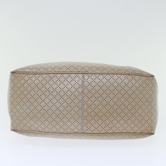 CELINE Hand Bag Leather Gray Auth 70597