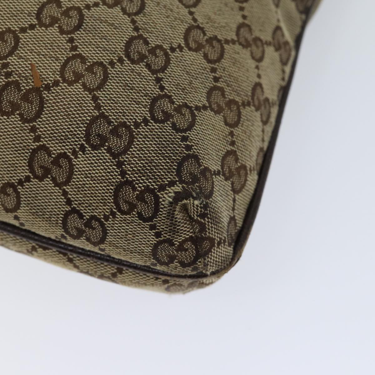 GUCCI GG Canvas Shoulder Bag Beige 122793 Auth 70605