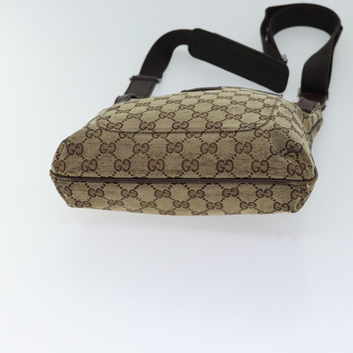 GUCCI GG Canvas Shoulder Bag Beige 122793 Auth 70605