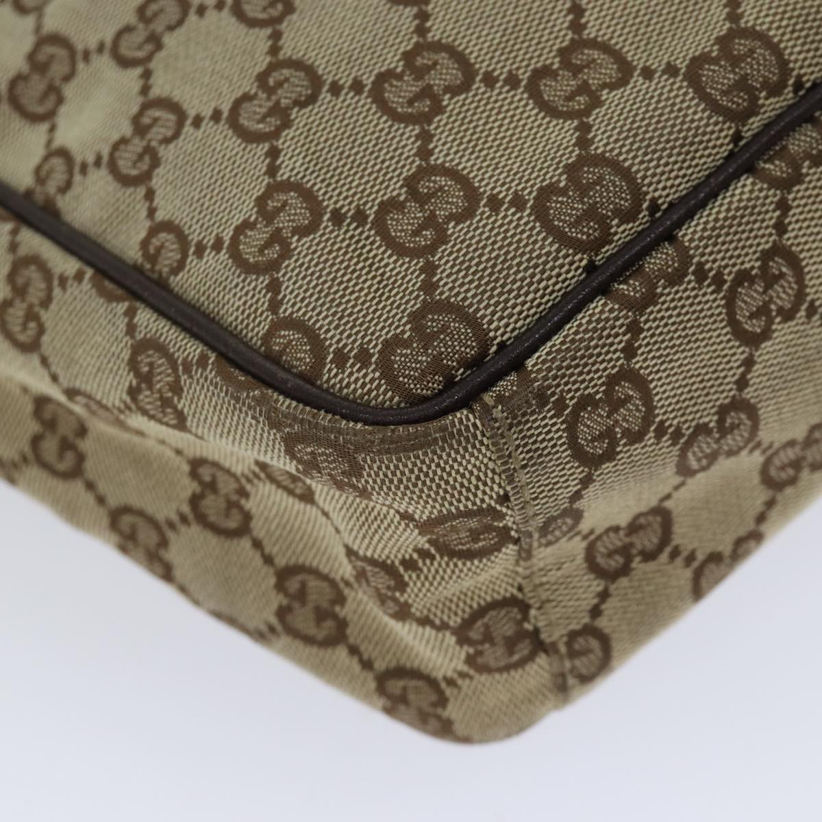 GUCCI GG Canvas Shoulder Bag Beige Auth 70613