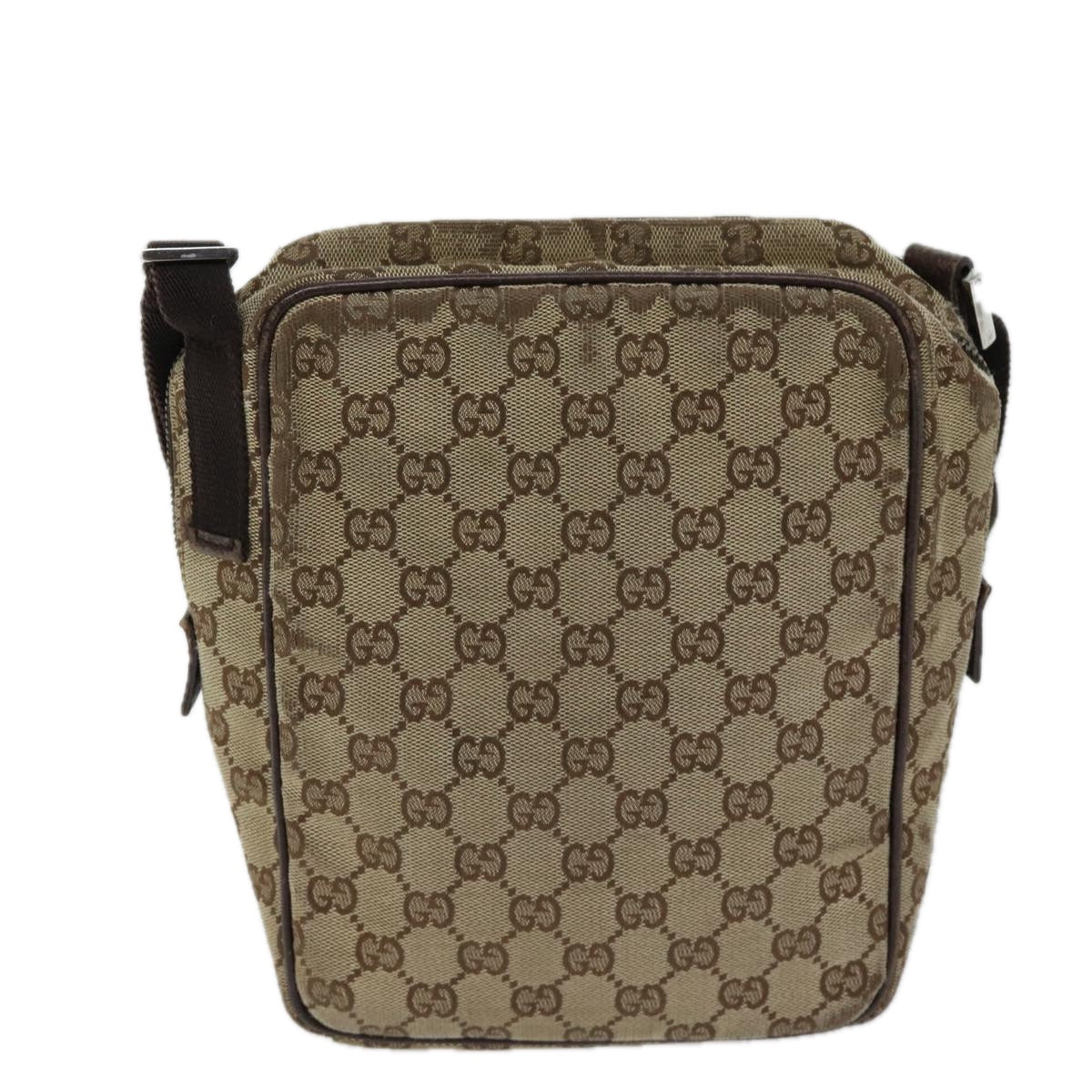 GUCCI GG Canvas Shoulder Bag Beige Auth 70613 - 0