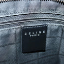 CELINE Macadam Canvas Tote Bag Enamel Silver Black Auth 70632-19