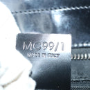 CELINE Macadam Canvas Tote Bag Enamel Silver Black Auth 70632-12