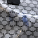 CELINE Macadam Canvas Tote Bag Enamel Silver Black Auth 70632-3