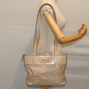 CELINE Shoulder Bag Canvas Beige Auth 70633-21