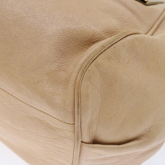 Chloe Etel Hand Bag Leather 2way Beige Auth 70646