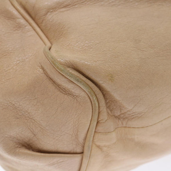 Chloe Etel Hand Bag Leather 2way Beige Auth 70646