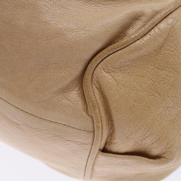 Chloe Etel Hand Bag Leather 2way Beige Auth 70646