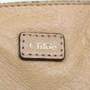 Chloe Etel Hand Bag Leather 2way Beige Auth 70646-20