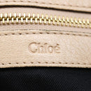 Chloe Etel Hand Bag Leather 2way Beige Auth 70646-21