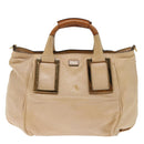 Chloe Etel Hand Bag Leather 2way Beige Auth 70646-13