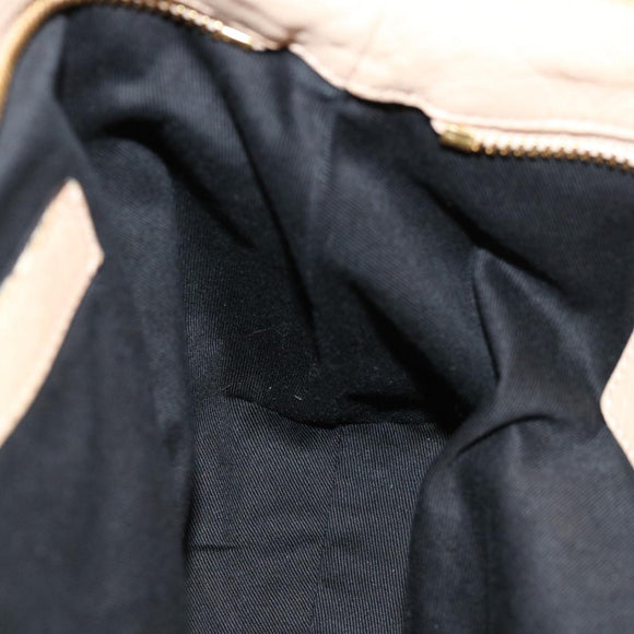 Chloe Etel Hand Bag Leather 2way Beige Auth 70646