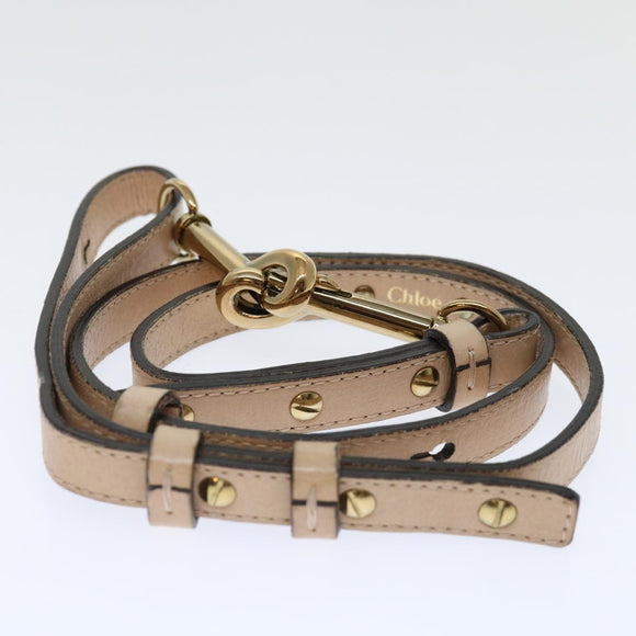 Chloe Etel Hand Bag Leather 2way Beige Auth 70646