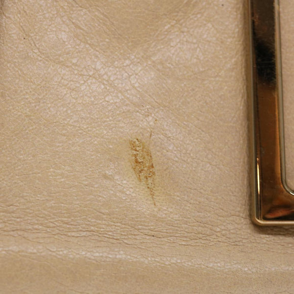 Chloe Etel Hand Bag Leather 2way Beige Auth 70646