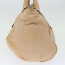 Chloe Etel Hand Bag Leather 2way Beige Auth 70646-4