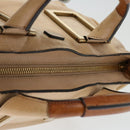 Chloe Etel Hand Bag Leather 2way Beige Auth 70646-7