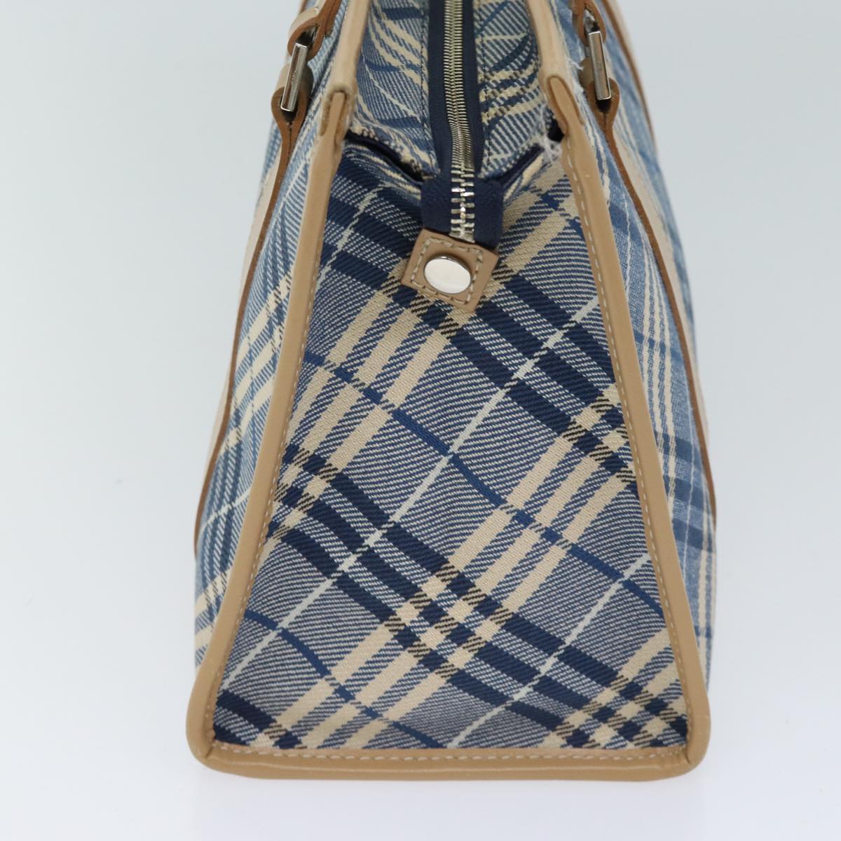 BURBERRY Nova Check Blue Label Hand Bag Canvas Blue Auth 70647