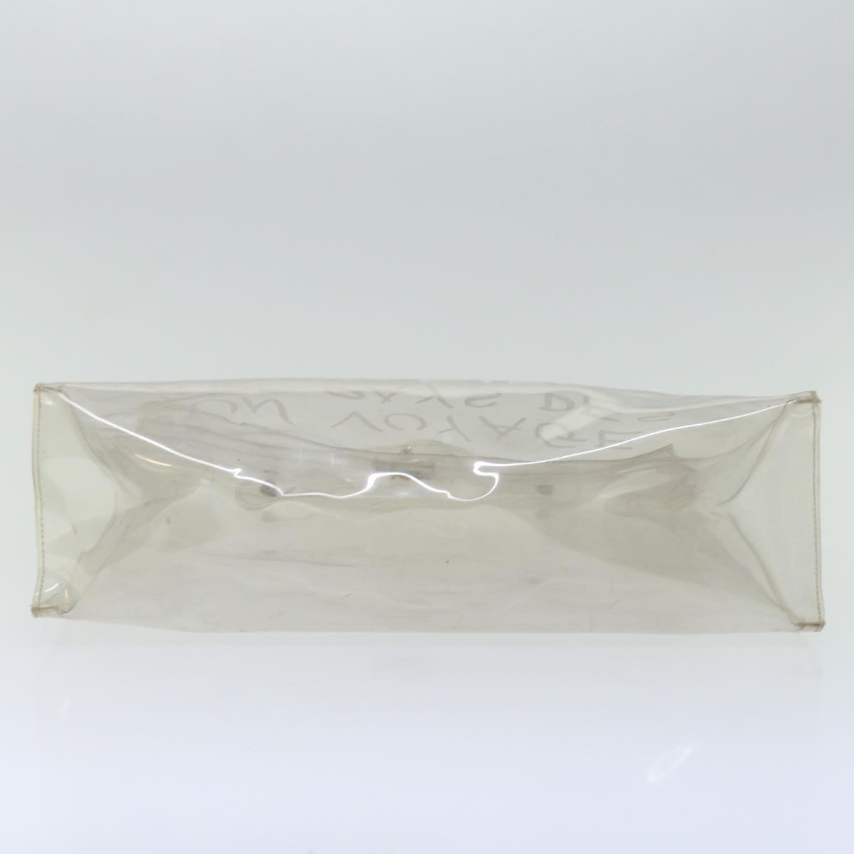 HERMES Vinyl Kelly Hand Bag Vinyl Clear Auth 70651