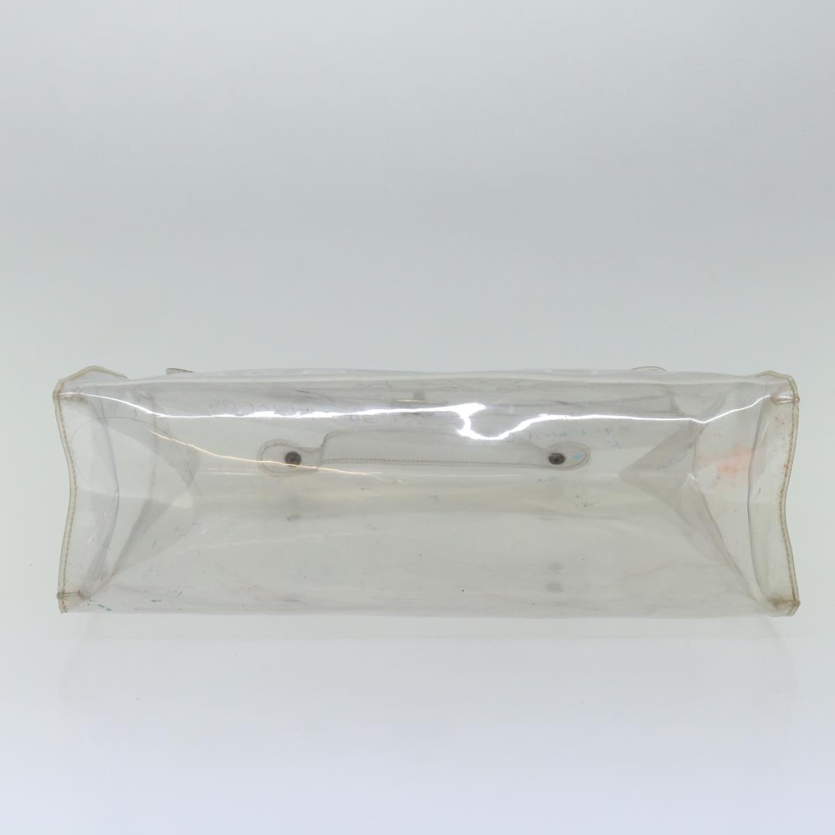 HERMES Vinyl Kelly Hand Bag Vinyl Clear Auth 70652