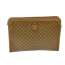 CELINE Macadam Canvas Clutch Bag Beige Auth 70658-13