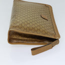 CELINE Macadam Canvas Clutch Bag Beige Auth 70658-3