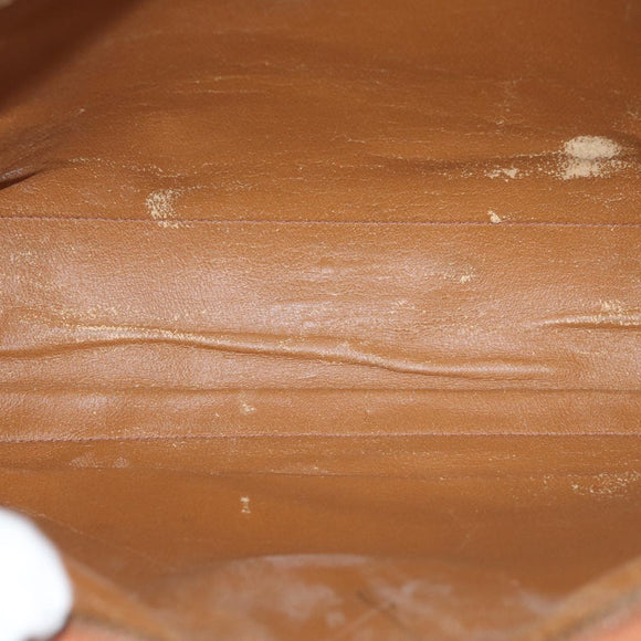 MCM Vicetos Logogram Clutch Bag PVC Leather White Auth 70659