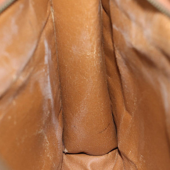 MCM Vicetos Logogram Clutch Bag PVC Leather White Auth 70659