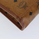 MCM Vicetos Logogram Clutch Bag PVC Leather White Auth 70659-7