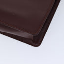CARTIER Clutch Bag Leather Bordeaux Auth 70664-15
